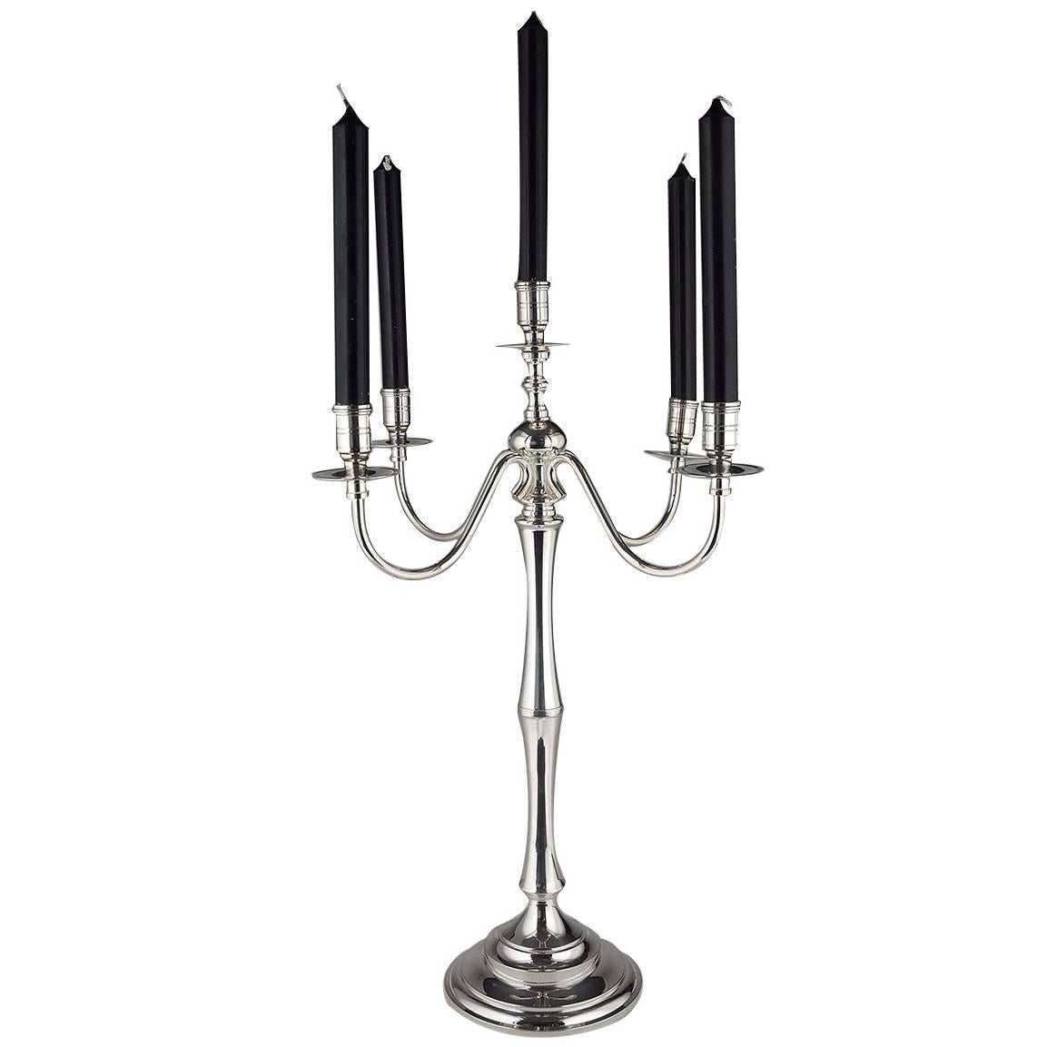 Sculptural Silver Plated Candle Sticks by Marcel Breuer for Gavina at