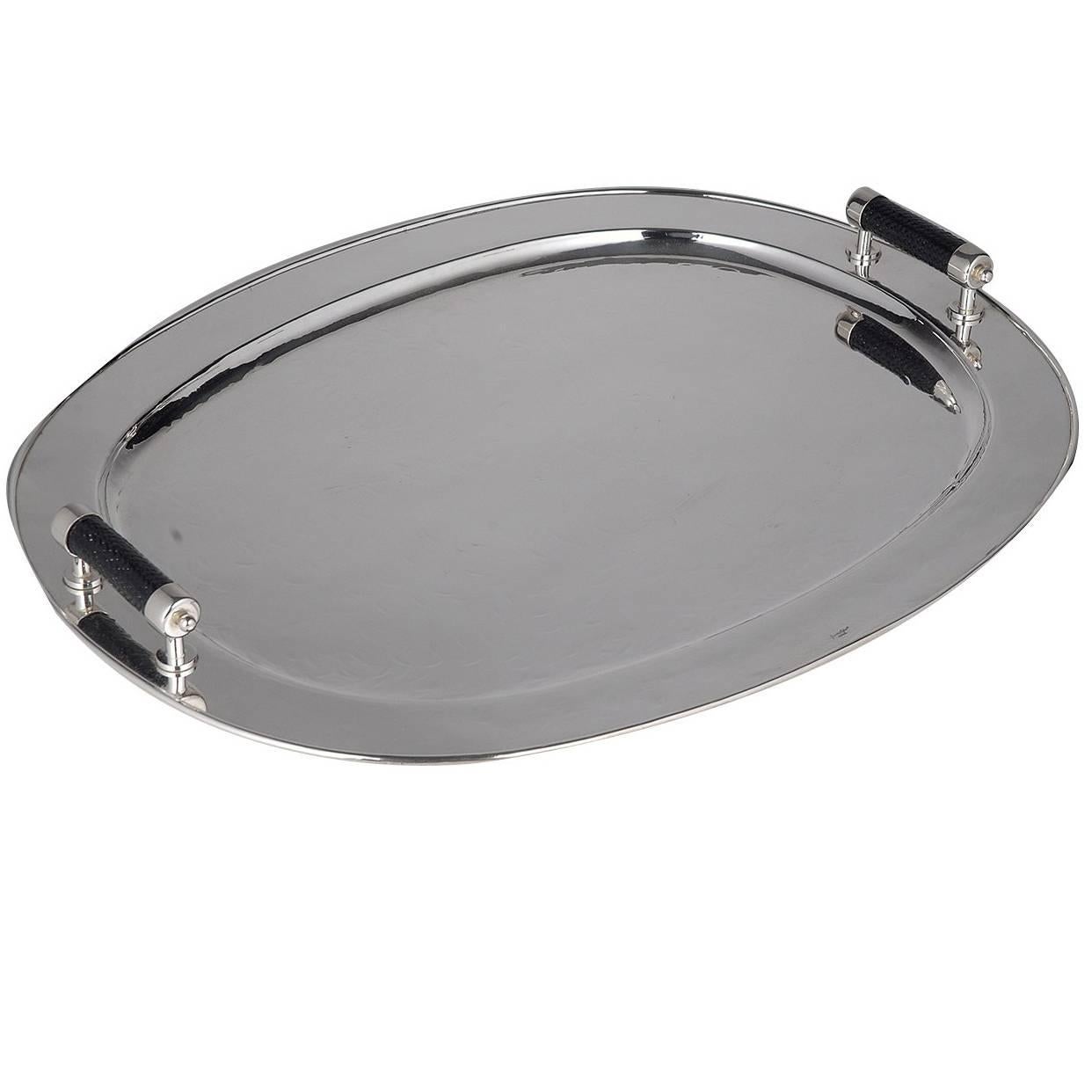 Oval Tray with Carbon Fiber Handles