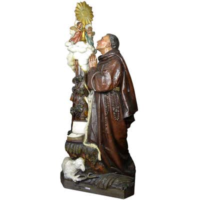 Saint Paschal, Statue Religieuse, Paris, Maison Raffl For Sale at 1stdibs