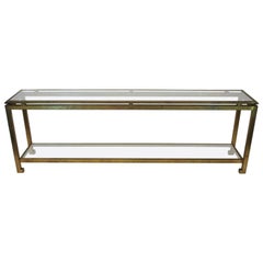 Maison Ramsay, Exceptional Console, Iron and Glass, circa 1970, France