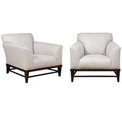 Barbara Barry for Baker Lounge Chairs, Fabric: Holland & Sherry Wool #DE12099 3