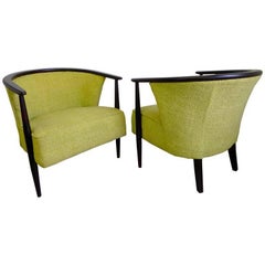 Elegant Pair of Mid-Century Lounge Chairs