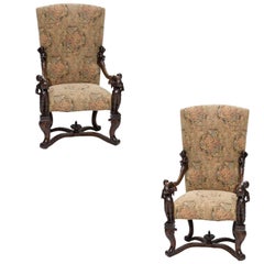 19th Century Venetian Baroque Armchairs 8