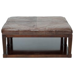 Sherrill Ottoman With Leather Top 5