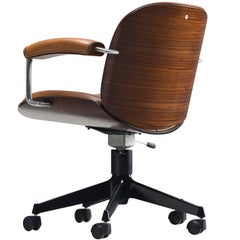 Swivel Desk Chair in Walnut for MIM Roma