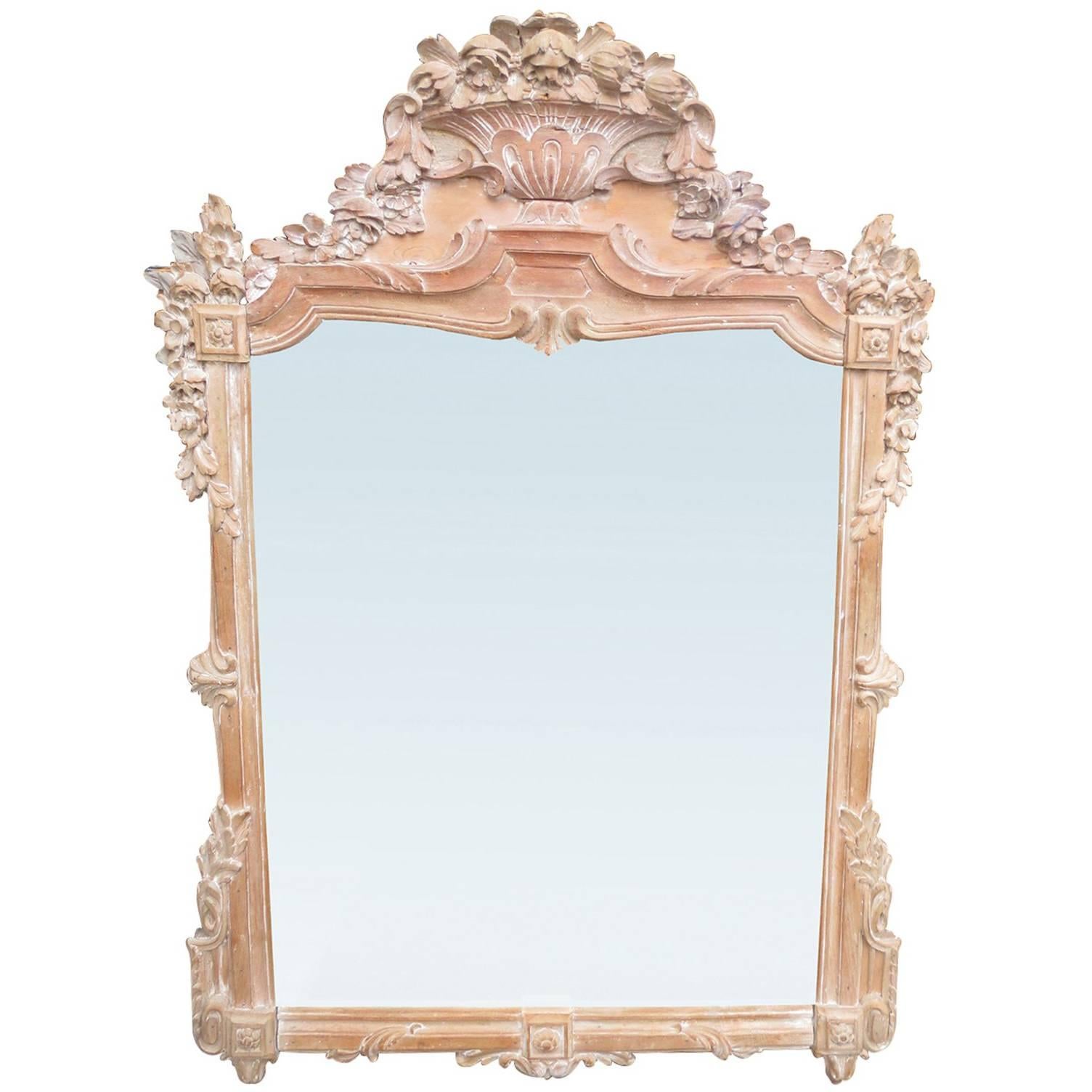 18th Century Louis XV Style Stripped Mirror