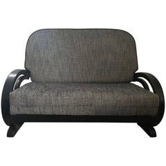 1937 Famulus British Pe Gane, Modernist Art Deco Two-Seat Cantilever Sofa