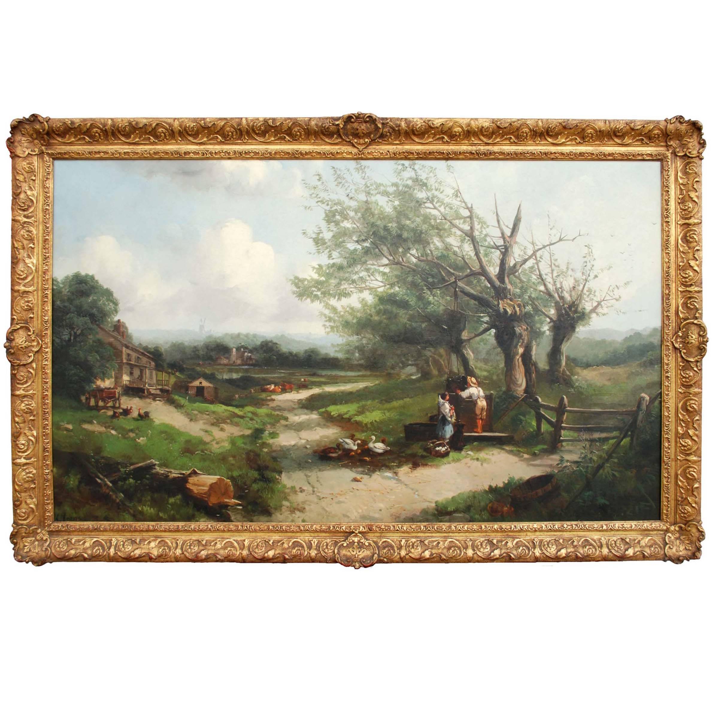 
The Old Oaken Bucket
 Oil on Canvas Painting by Andrew W. Melrose