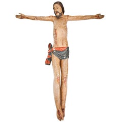 Antique Large Sculpture of Christ, Italy, 15th Century