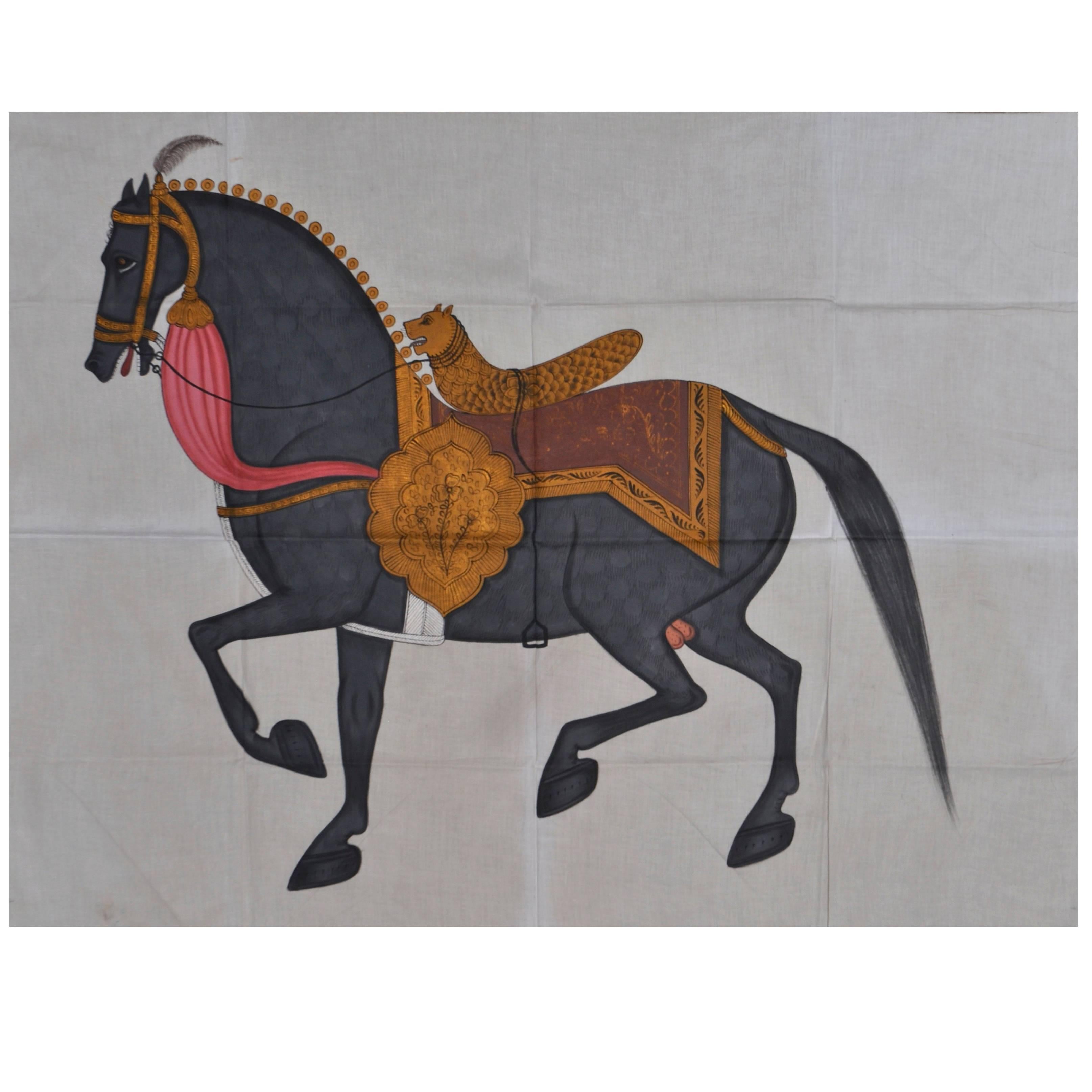 Exceptional Painting, Called Pitchwaï on Cotton, India, 20th Century For Sale