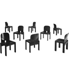 Afra and Tobia Scarpa Chairs in Black for Cassina