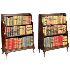 Pair of Georgian Waterfall Bookcases