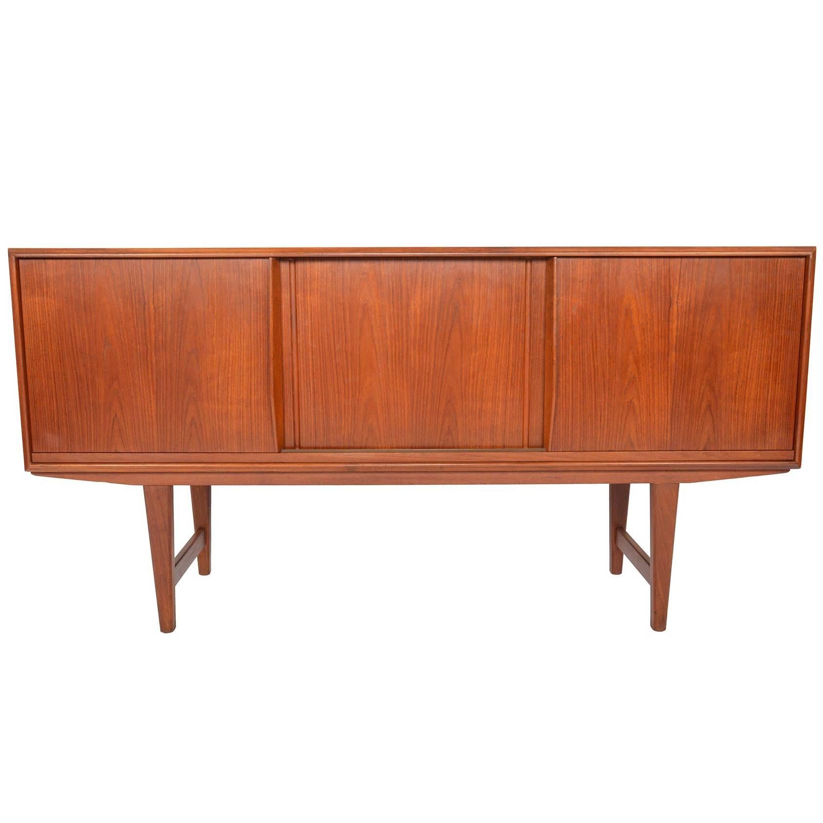 E.W. Bach Teak Sliding Door Credenza