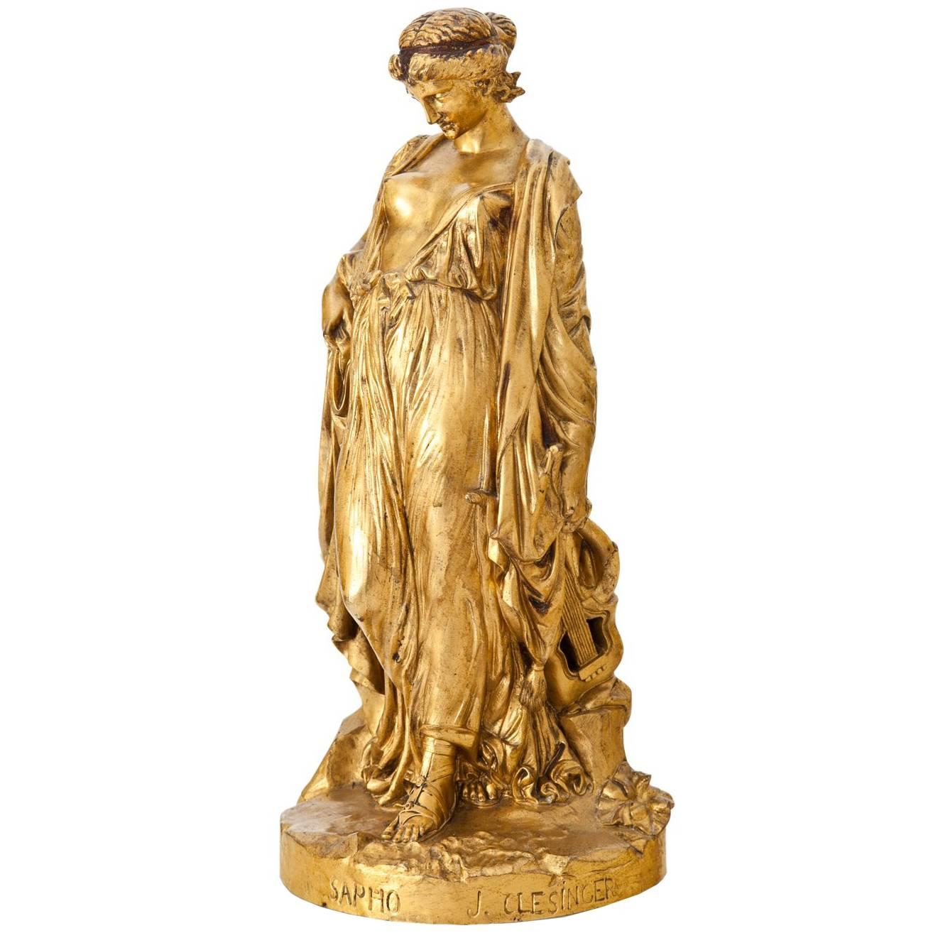 Bronze Sculpture of Sappho, J. Clésinger, France, 19th Century