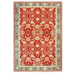 Large Decorative Vintage Agra Indian Rug 9
