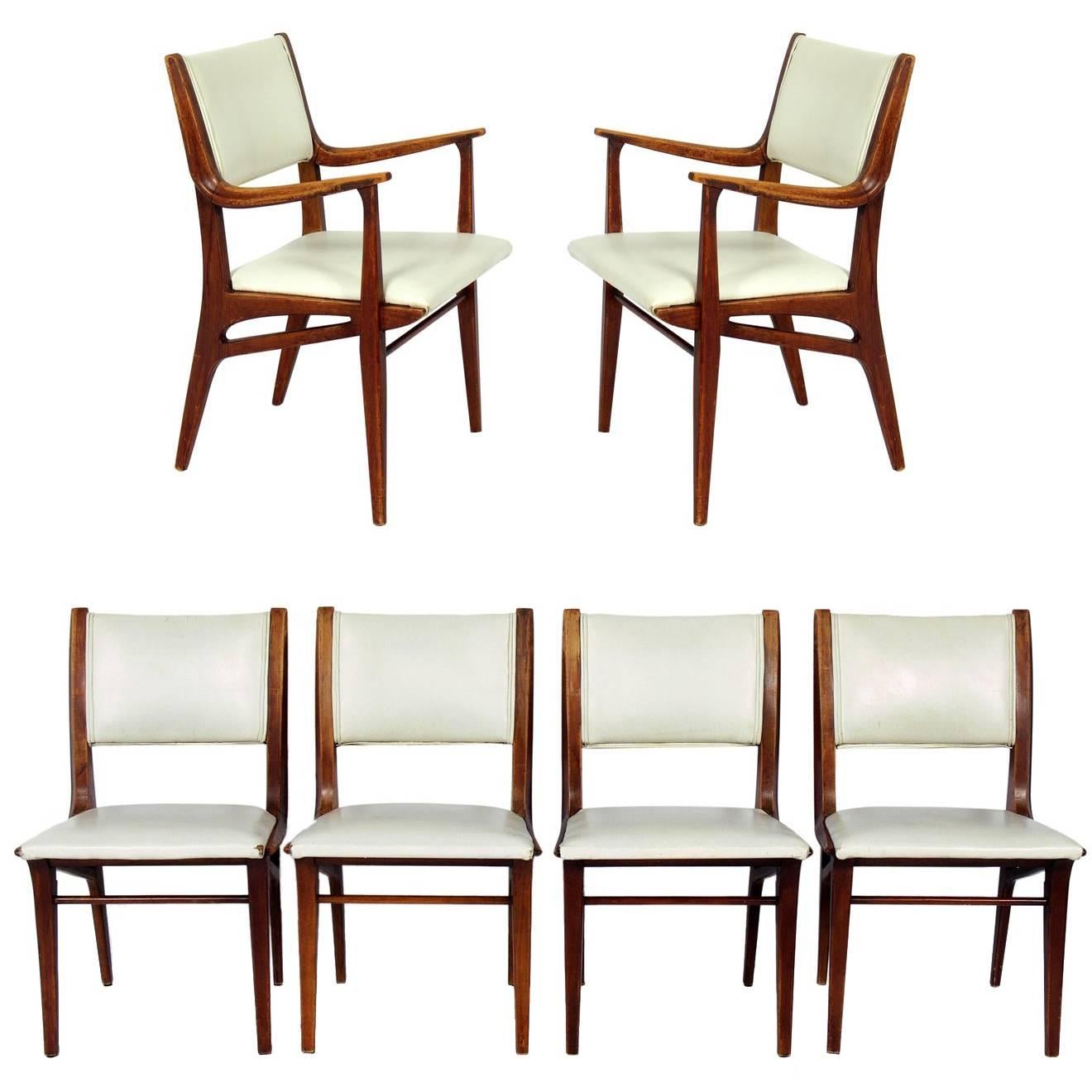 Curvaceous Mid-Century Modern Dining Chairs by John Van Koert for Drexel