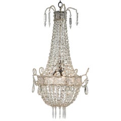 Small French Crystal Chandelier, circa 1900 4