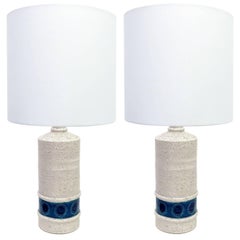 Vintage Pair of Bitossi Table Lamps for Bergboms