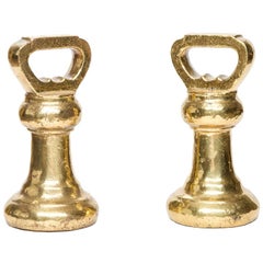 19th Century Pair of Brass Weights