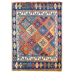 Exceptional Late 19th Century Kurdish Bag Face Rug