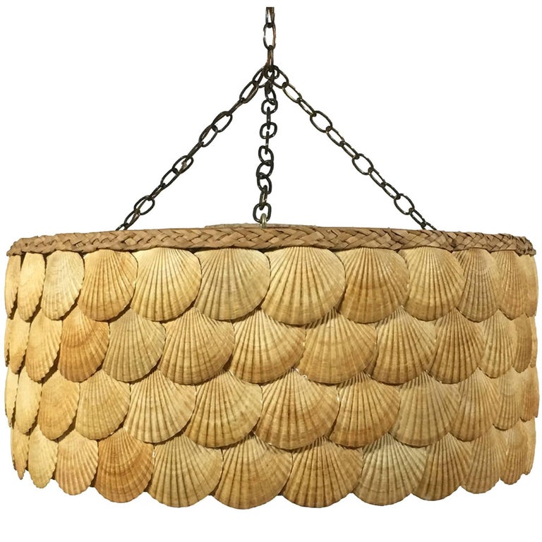 Tropical Shell Lamp from Aku Tiki Lounge at 1stDibs | tiki hanging lamp,  tiki ceiling light, tiki pendant light