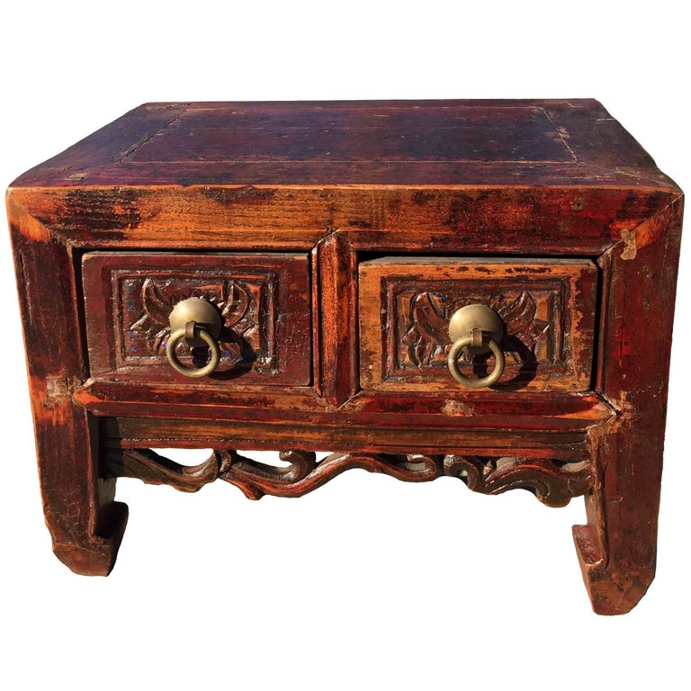 Carved Antique Small Table, Candle Stand, Statue Stand at 1stdibs