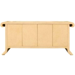 Sleek and Elegant Hand-Painted Credenza by Allesandro for Baker, circa 1985