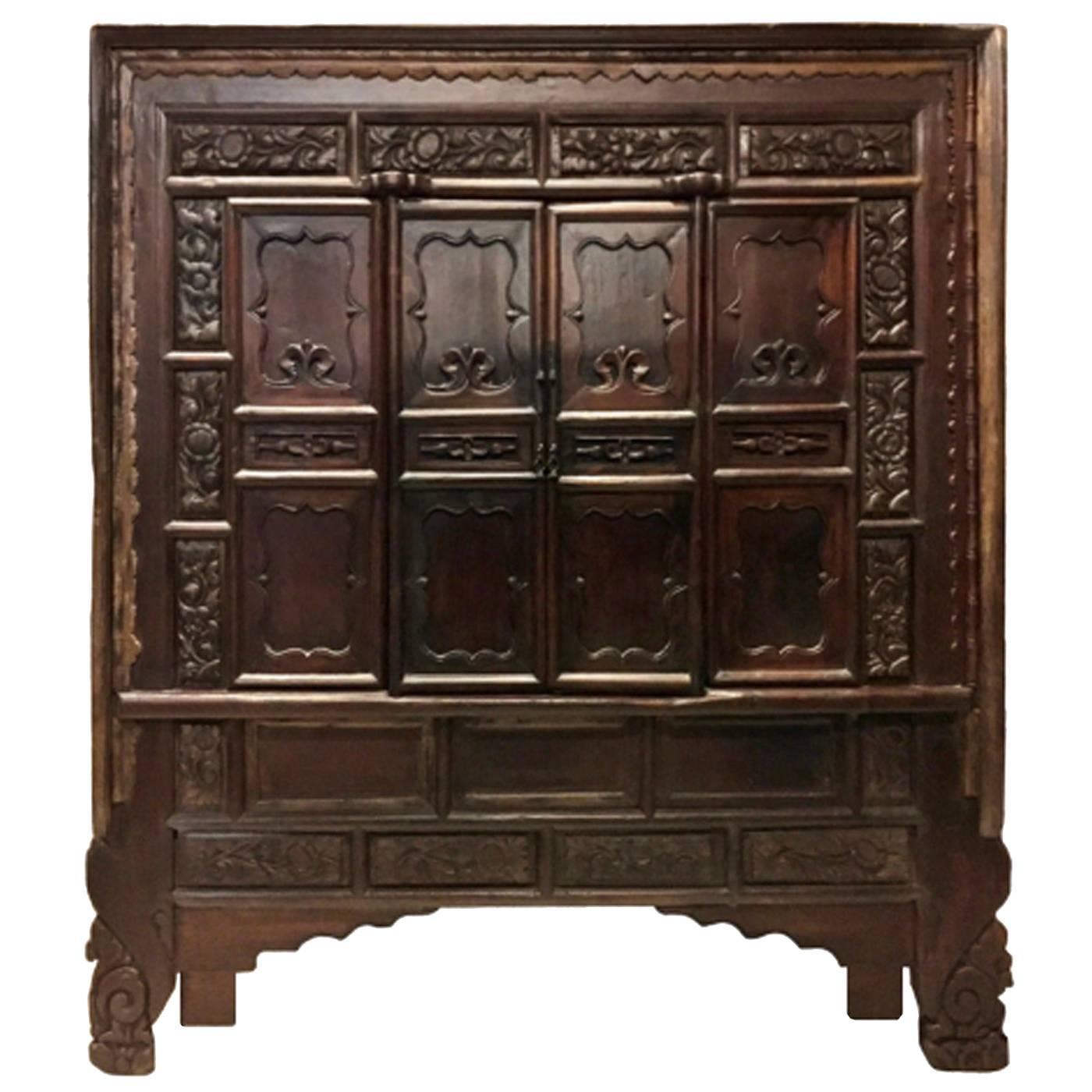 Chinese Antique General's Armoire  For Sale