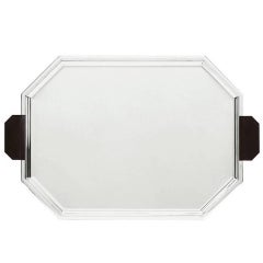 Puiforcat Silver Plated and Rosewood Tray