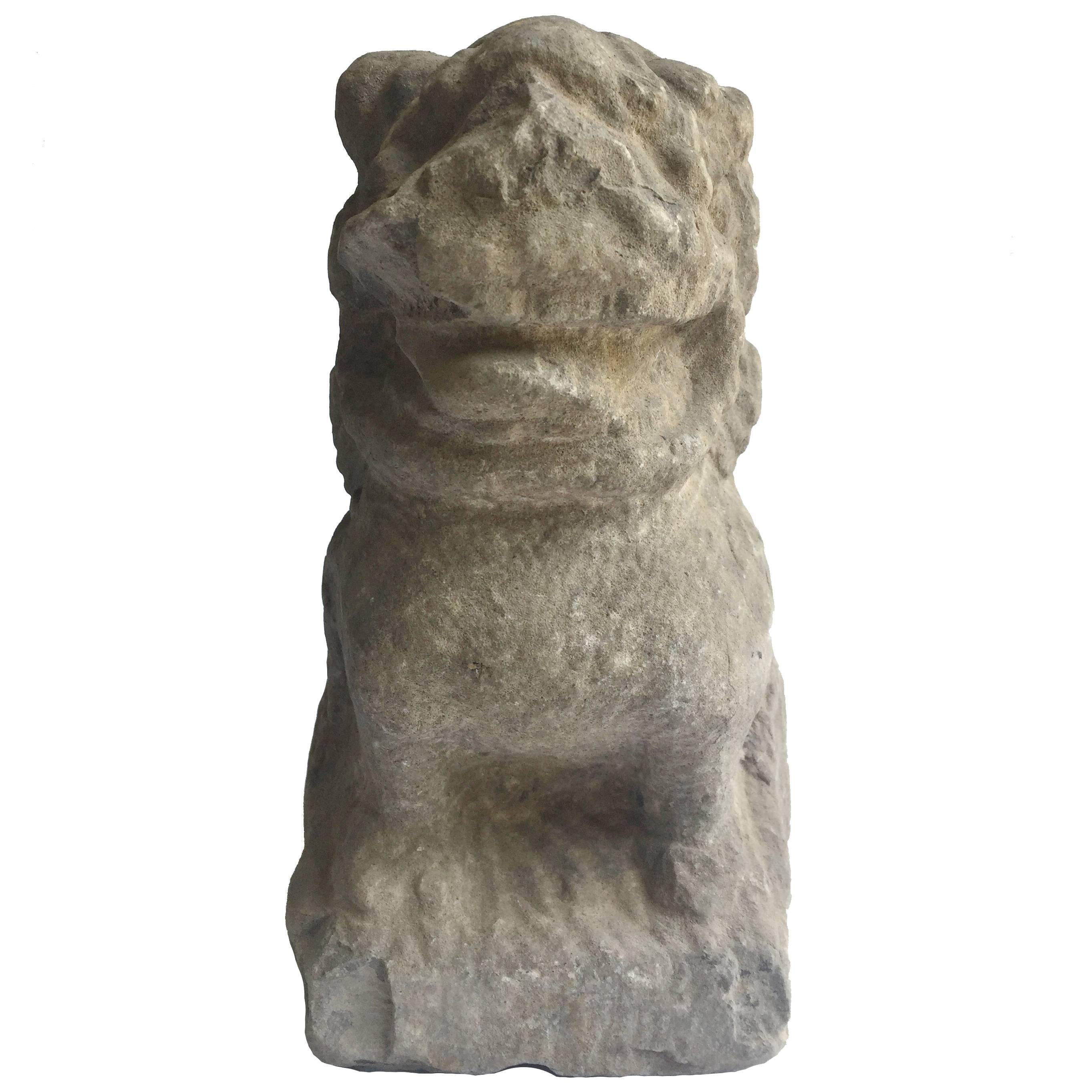 Stone Foo Dog, 19th Century, Garden Statue