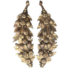 19th Century Pair of Continental Hand-Carved Fruit and Leaf Appliques 7