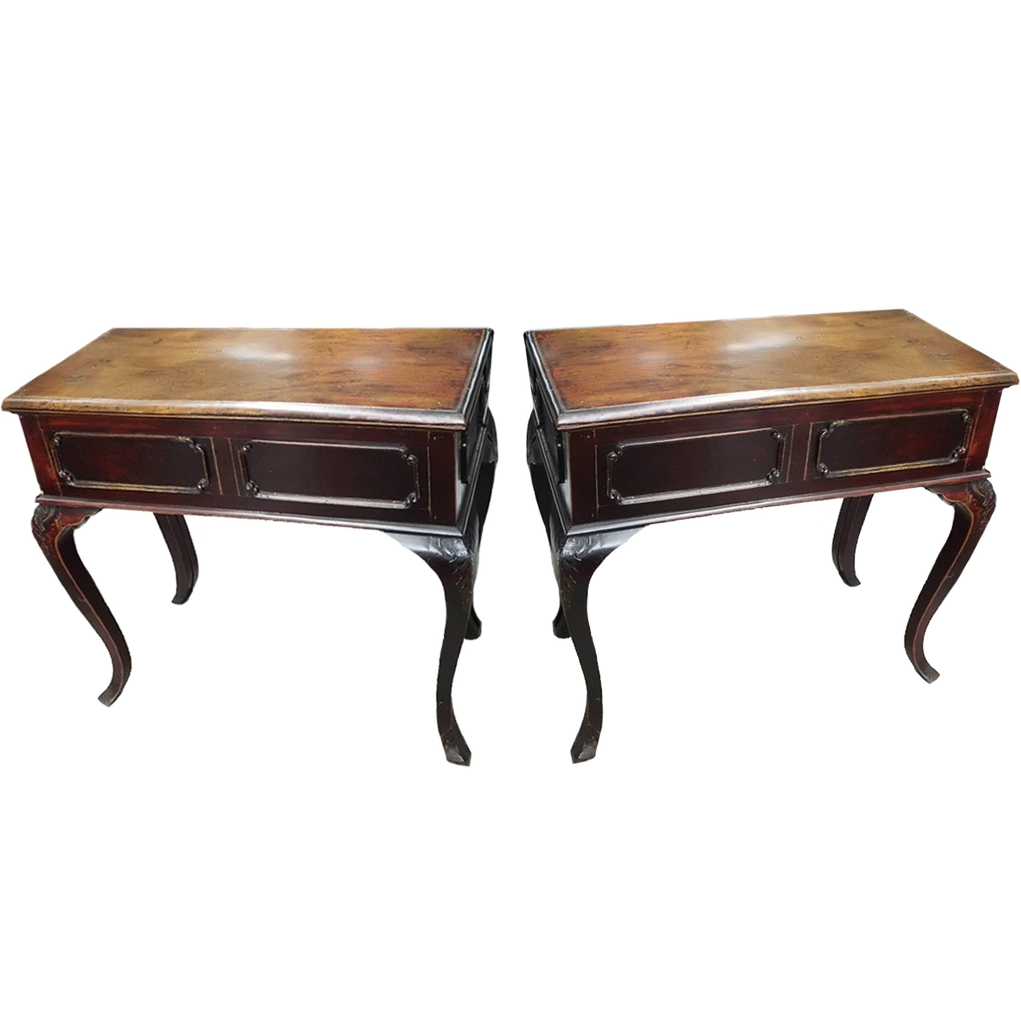 Pair of Chinese Art Deco Tables Republic Era For Sale