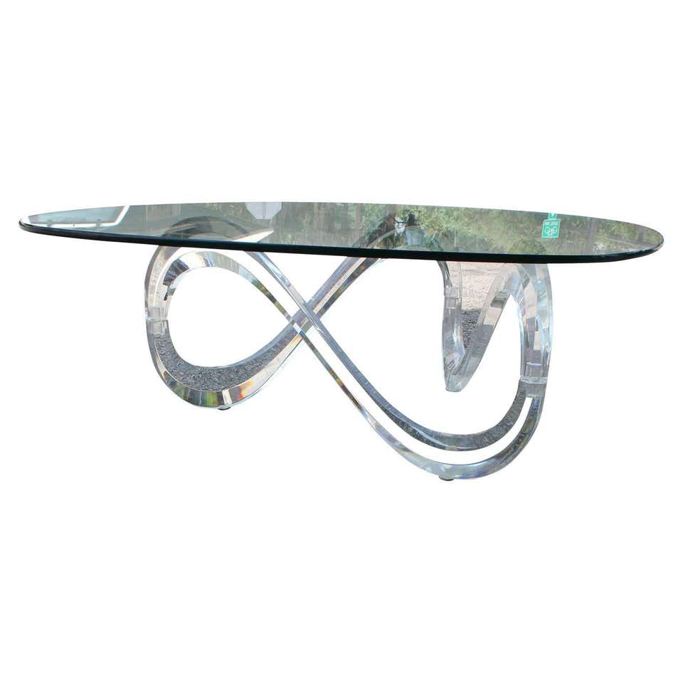 Brass Curved X Base Coffee Table at 1stdibs