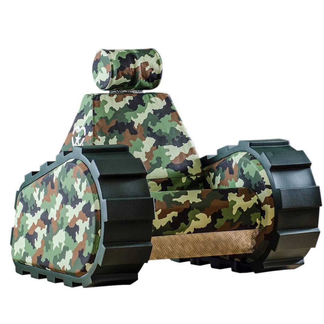 Armchair "Armychair Sten" Hand-Crafted Polyurethane Foam Camo Jungle For Sale