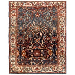 Small Size Antique Sultanabad Persian Rug