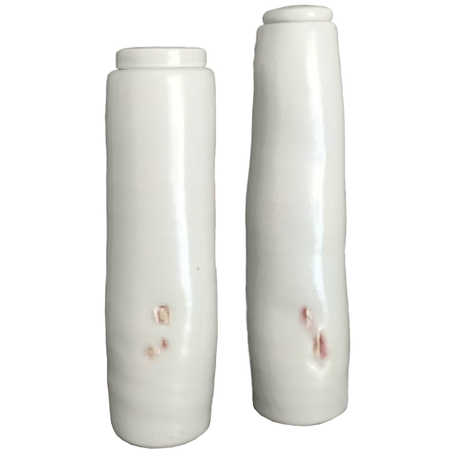 Edmund de Waal Pair of Porcelain Celadon Jars For Sale