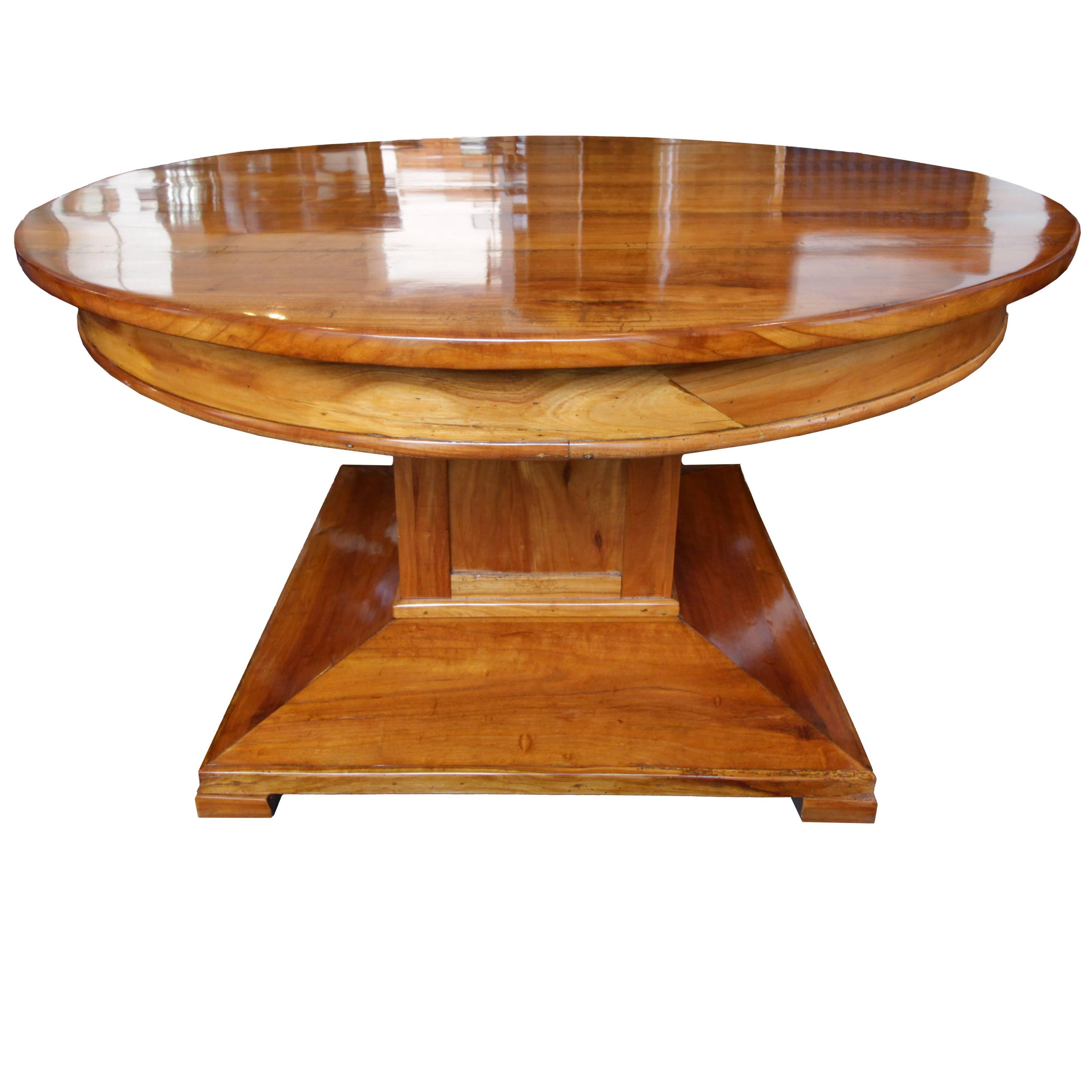 Table à poignée centrale en merisier de style Biedermeier, vers 1910 