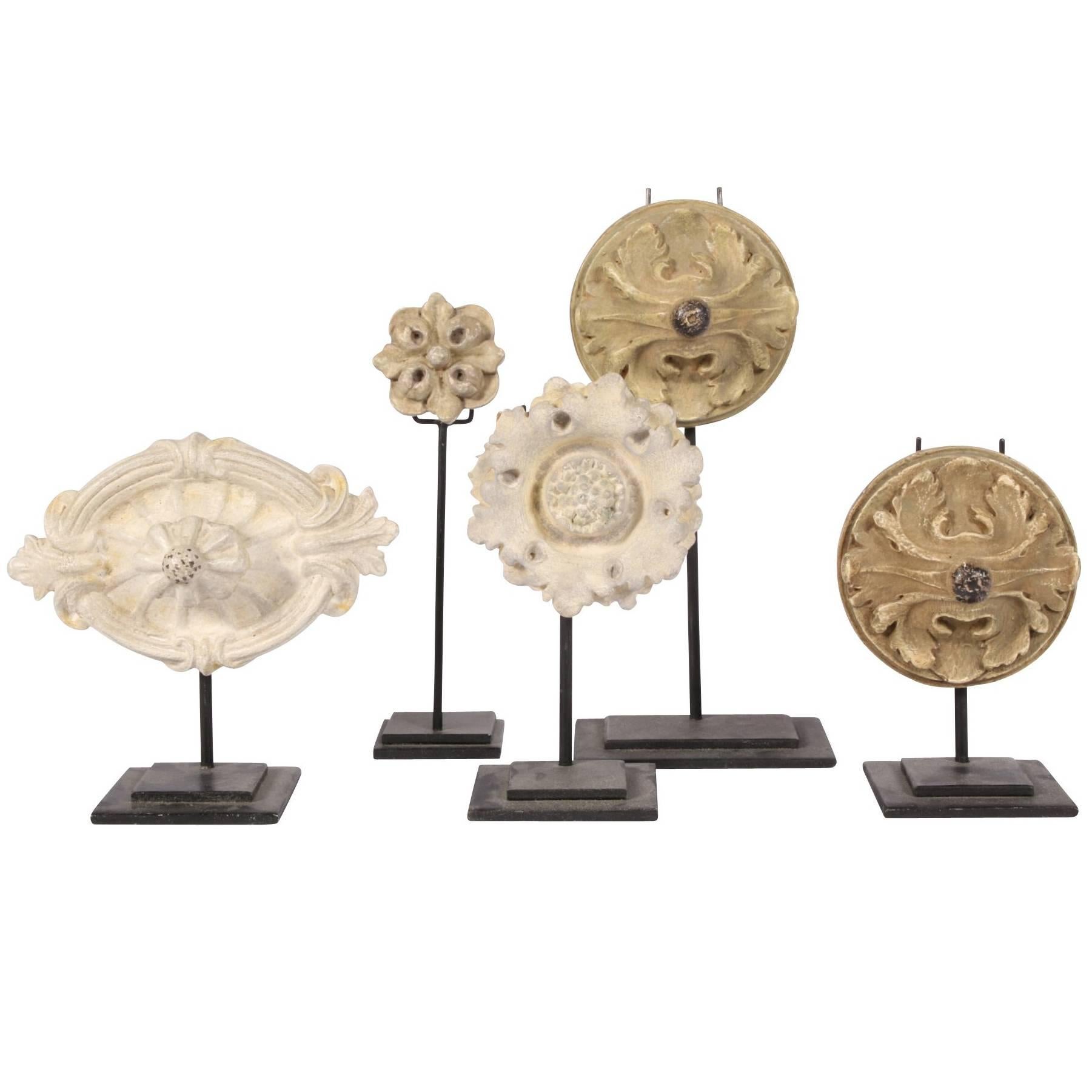 Group of Five Miniature Composition Architectural Elements