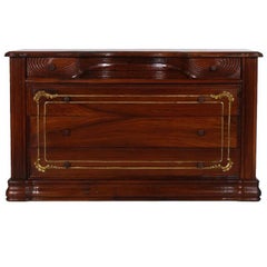 1910s French Art Nouveau Belle Époque Commode Chest of Drawers , Carved Mahogany