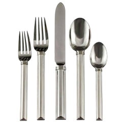 Capri by Ricci Stainless Steel Flatware Tableware Set Service 12 New 65 Pcs Mod