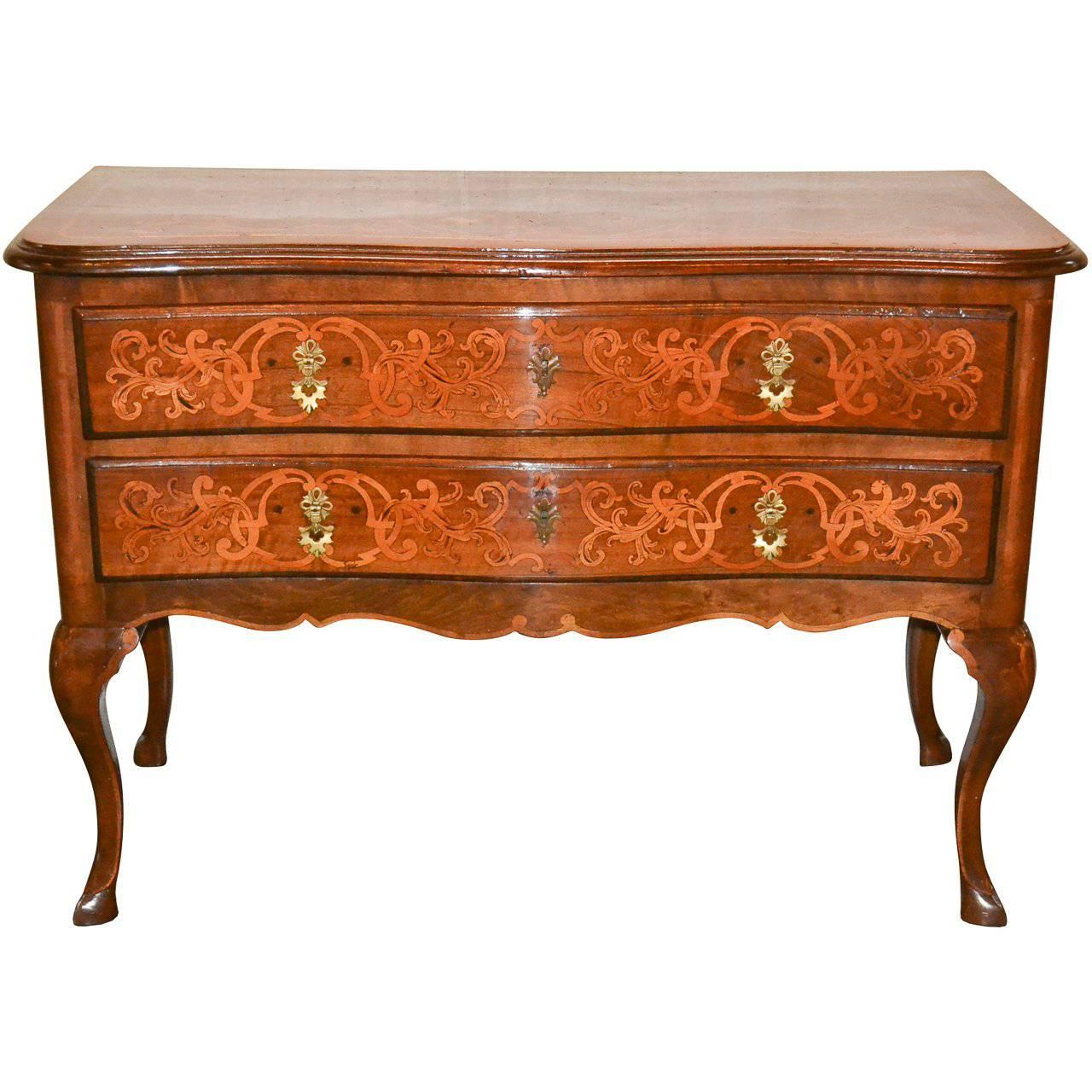 19th Century Italian Marquetry Inlaid Commode