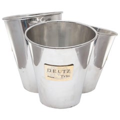 1920s French Deutz Trio Pewter Champagne Bucket