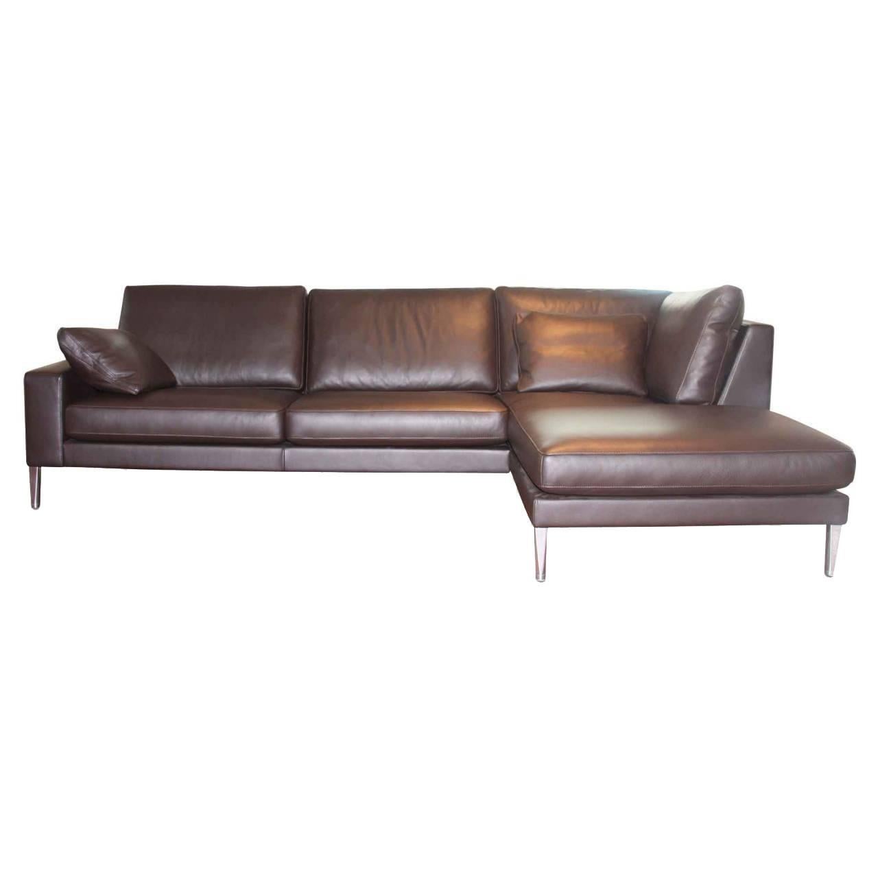 Sofa "Carlo" by Manufacturer FSM in 100% Genuine Leather and For Sale