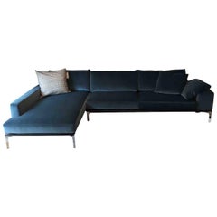 Sofa "Spirit" by Manufacturer Bielefelder Werkstätten in Metal, Wood and Fabric