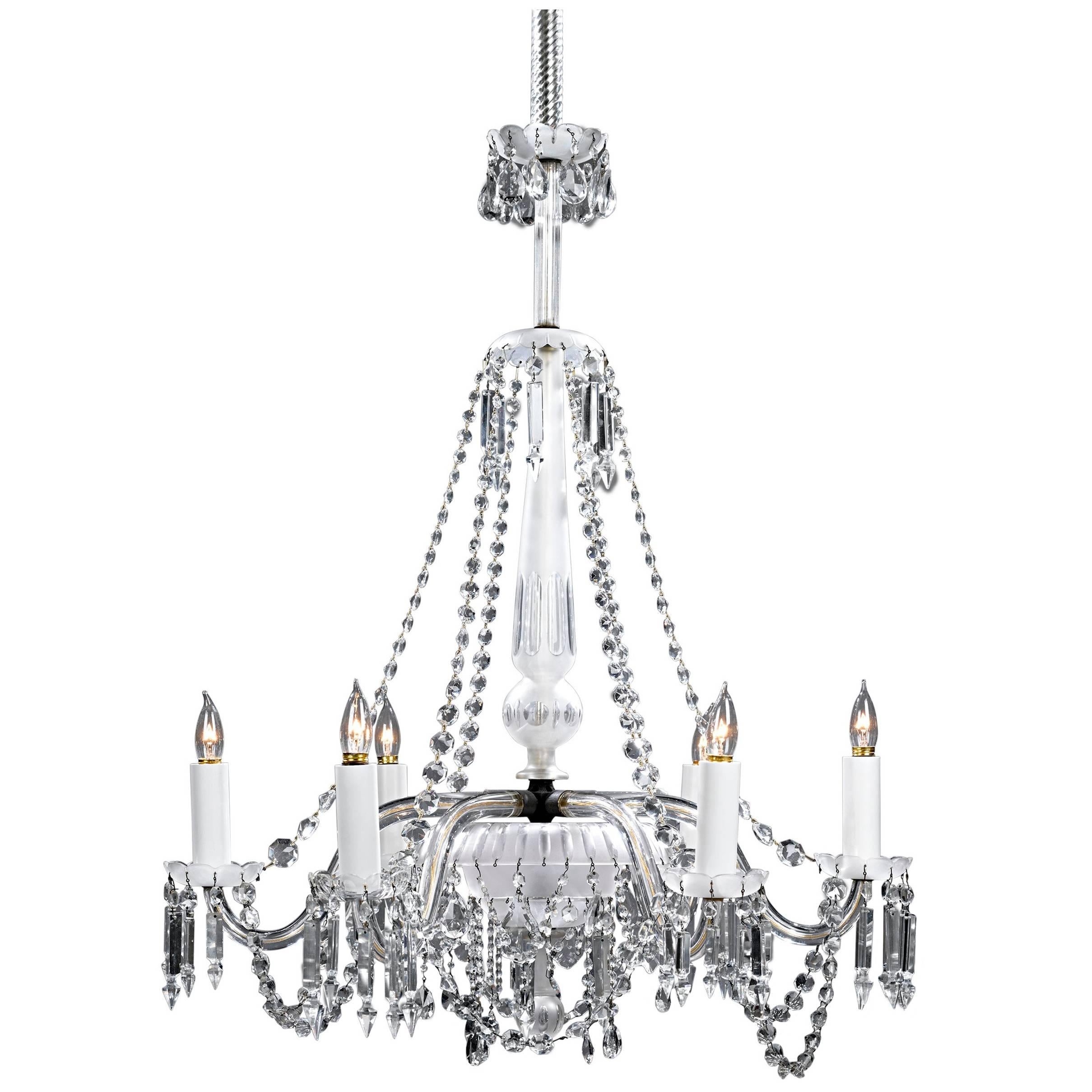 Victorian Crystal Chandelier For Sale