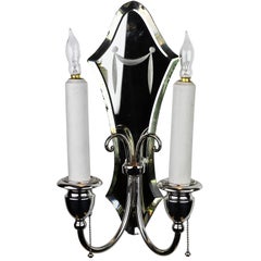 Bradley & Hubbard Two Candle Mirrored Sconce