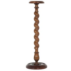 Tuscany 19th Century Renaissance Column Pedestal by Dini & Puccini in Walnut 