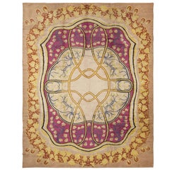 Antique Art Nouveau European Rug