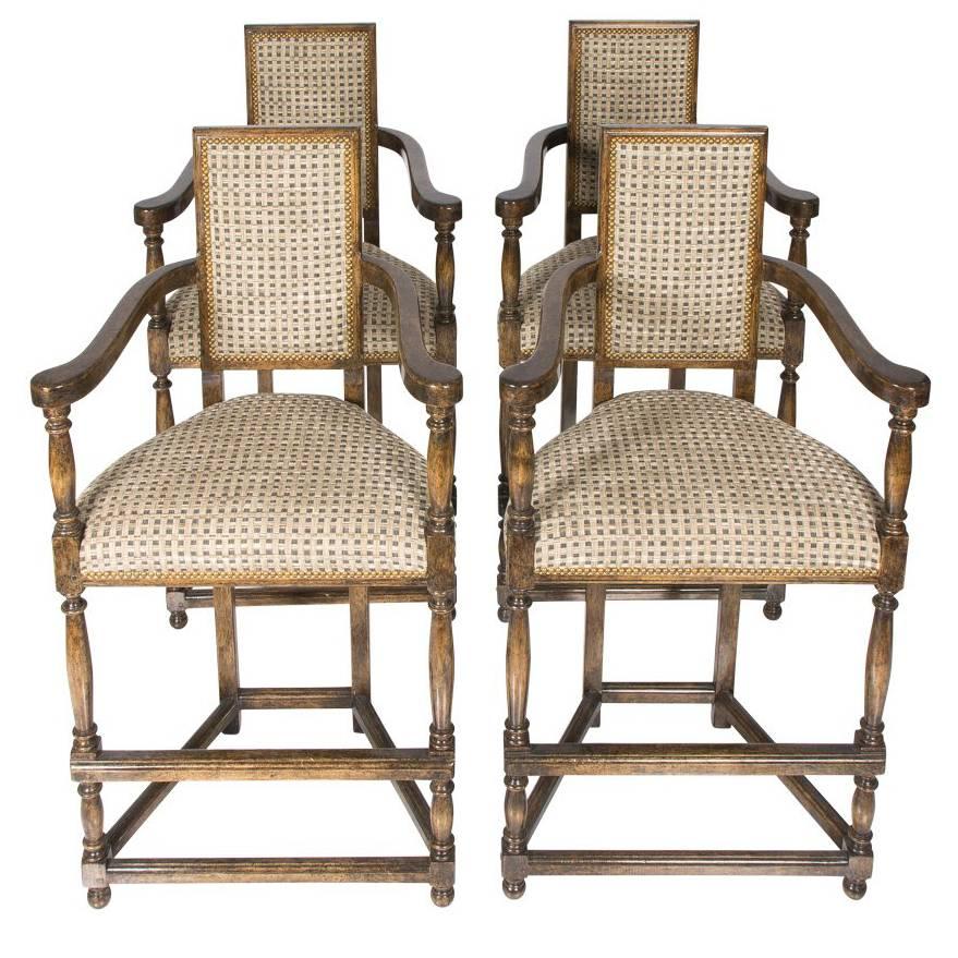 Paul Ferrante Walnut Chairs