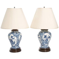 Pair of Delft Lamps